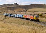 EF30163 hauling The Overlander on the 25 kV AC electrified section in 2003