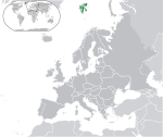 ヨーロッパにおけるスヴァールバル諸島の地図