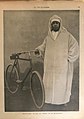 Image 21Sultan Abd-al-Aziz with his bicycle in 1901. The young sultan was noted for his capricious spending habits, which exacerbated a major trade deficit. (from History of Morocco)