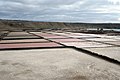 Salinas de Janubio'daki Lanzarote Adası'ndaki modern tuzlalar