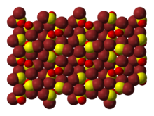 Molecular arrangement in solid SOBr2 (note that this is dramatically different from the crystal structure of its chloride analogue)