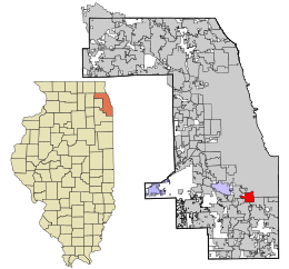 Location of Riverdale in Cook County, Illinois.