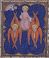 Seraphim surrounding the divine throne, from a 14th-century illuminated manuscript