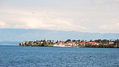 Lake Kivu with Goma in the background, Congo