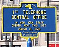 Image 13Historical marker commemorating the first telephone central office in New York State (1878) (from History of the telephone)