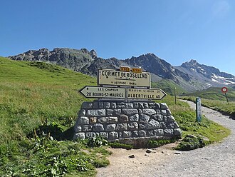 Die Passhöhe des Cormet de Roselend