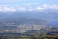 Anvista de Lausana y d'o laco Lemán