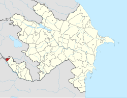 Map of Azerbaijan showing Sadarak District