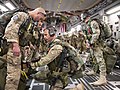 Portuguese Paratroopers on board aircraft