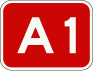 A1 motorway shield}}