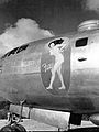 第498爆撃団 第874飛行隊所属「Fay」号のノーズアート、本機は1945年3月25日名古屋にて撃墜された