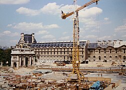The Carrousel du Louvre under construction, 1993