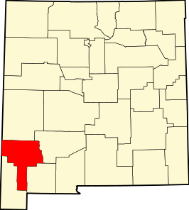 Locatie van Grant County in New Mexico