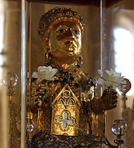 Statue reliquaire de Sainte Foy (6 octobre 2013).