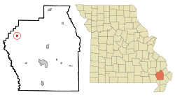 Location of Puxico, Missouri