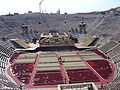 Interior de l'Arena preparada per a un concert d'Òpera