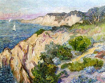 Falaise - Côte de Bretagne, 62 x 84 cm.