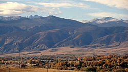 Sheridan looking west towards the Bighorn Mountains