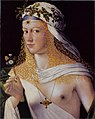 Bartolomeo Veneto, Lucréçia Borgia (18 arvî 1480-24 zûgno 1519) còmme Flora, 1520 ca. (Städel Museum - Francoforte in scio Men)