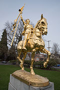 Joan of Arc statue at Coe Circle in Portland, Oregon commissioned by Henry Waldo Coe