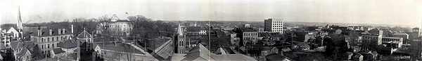 Vista panorámica do centro de Raleigh, cara a 1909