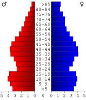 Bevolkingspiramide Thomas County