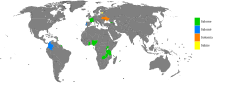 Land hvor Salome (grønt) er mye brukt