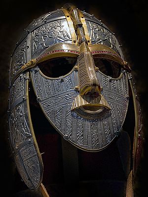 Replica of the helmet from the Sutton Hoo ship-burial