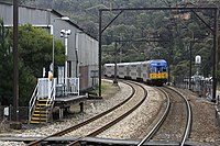 シティレールジグザグ駅の短いプラットホーム