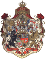 Znak velkovévodství Meklenbursko-Zvěřínska, znaky obou velkovévodství se téměř nelišily