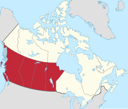 Western Canada, defined geographically