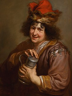 Jan Cossiers, Joven sosteniendo una jarra de cerveza