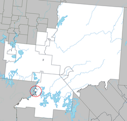 Location within La Vallée-de-l'Or RCM.