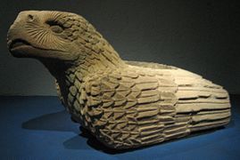 Cuauhxicalli en forma de águila.