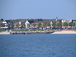 Wyk's beach promenade as seen from the water