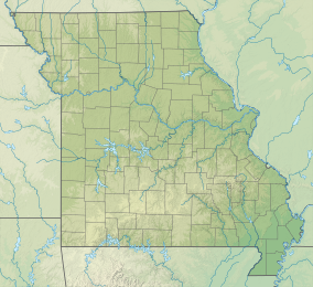 Map showing the location of Taum Sauk Mountain State Park