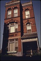 House in Chicago's inner city, 1974. Photo by Danny Lyon.