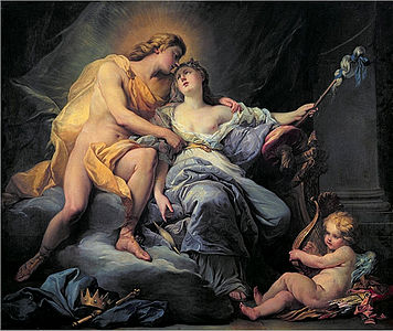 Apollon carressant Leucothoé (1737) de Antoine Boizot