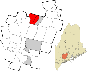 Location in Kennebec County and the state of Maine.