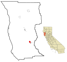 Location in Mendocino County and California