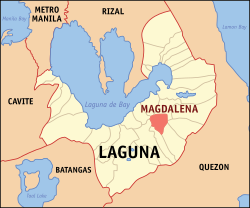 Map of Laguna with Magdalena highlighted