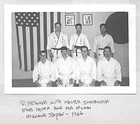 1966 - Robert Heisner with Master Hisao Hotta and other students in Hokkaido, Japan.