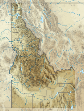 A map of Idaho showing the location of the Sawtooth Range