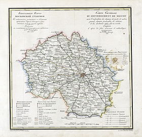 Moskova Guberniyası harita üzerinde