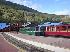 Train at Fin del Mundo station