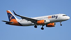 Airbus A320-200 YR-BEE der HiSky Europe