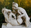 Pan im Geschlechtsverkehr mit einer Ziege, Statue aus der Villa dei Papiri, Herculaneum.