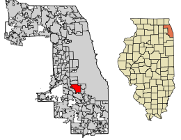 Location of Oak Lawn in Cook County, Illinois