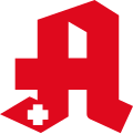 The red stylized "A" (Apotheke) used in Germany