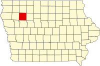 Locatie van Buena Vista County in Iowa